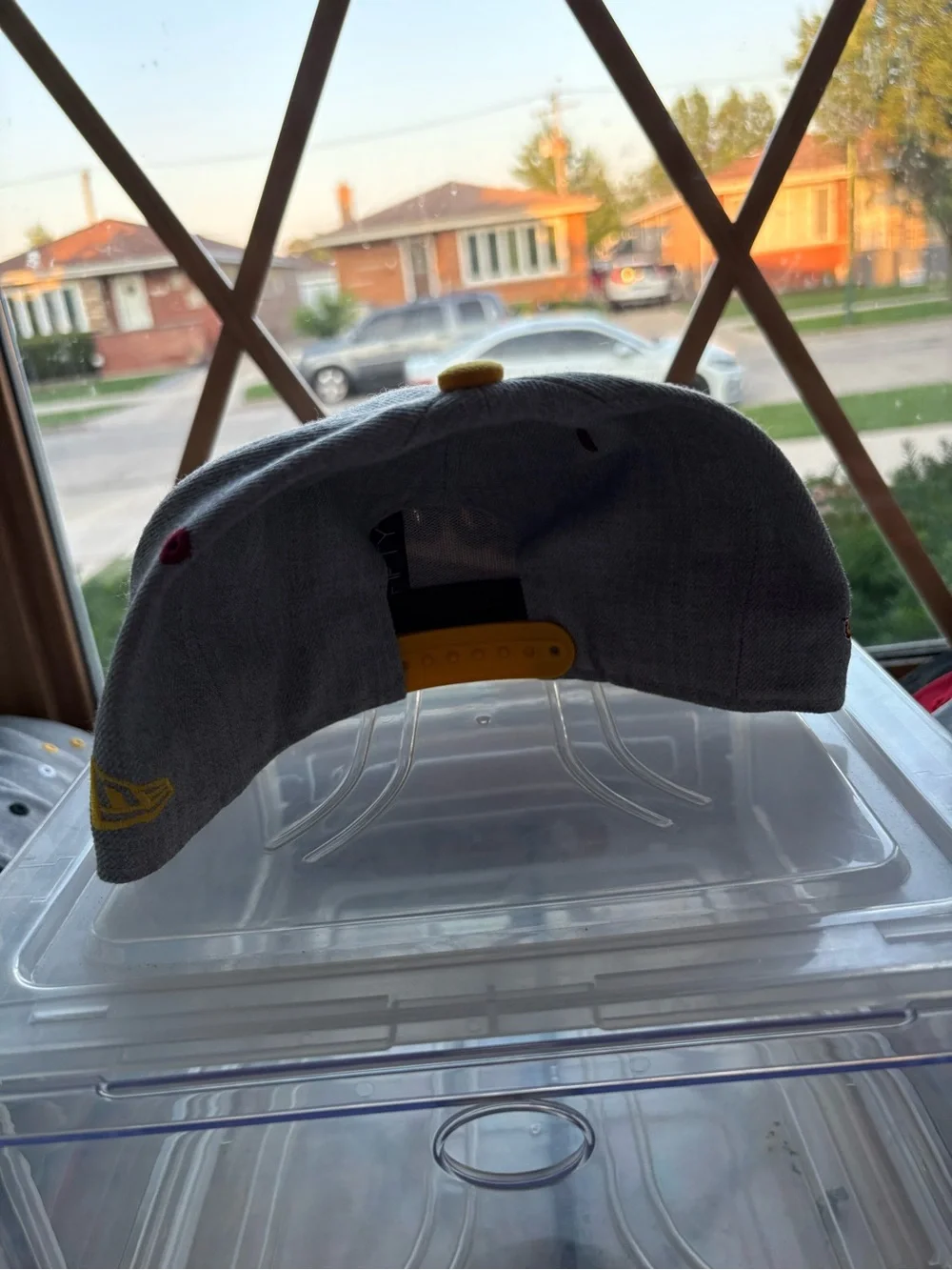 New Era Cleveland Cavaliers Gray Maroon Gold Script Snapback Hat